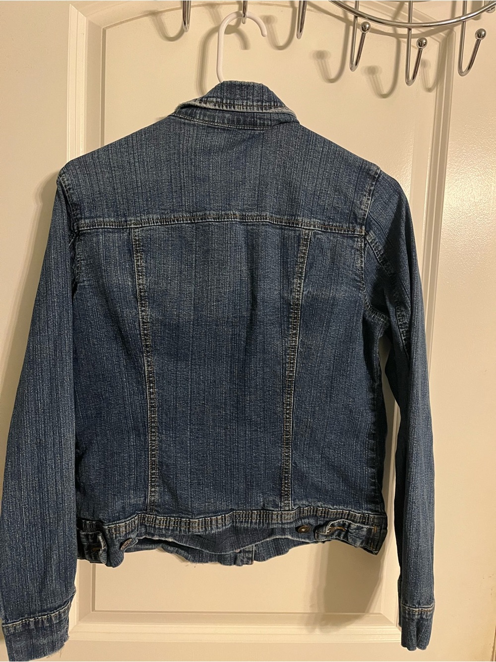 St. John's Bay Distressed Blue Denim Jacket - Picture 3 of 3